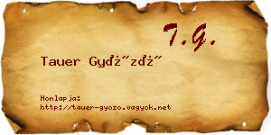 Tauer Győző névjegykártya
